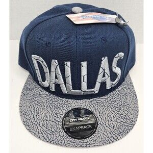 Dallas Cowboys Hat Cap Snapback Big Letters Throwback Blue Silver Embroidered